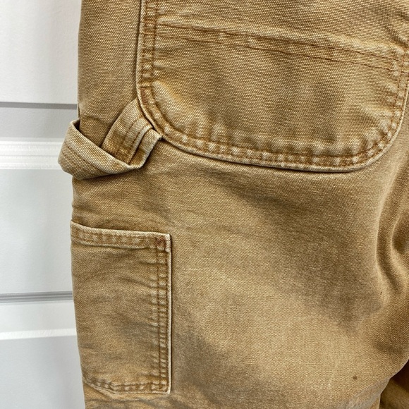 Vintage Carhartt Pants Men 34x32 Tan Canvas B11 BRN Loose Fit Original Carpenter - Picture 6 of 8